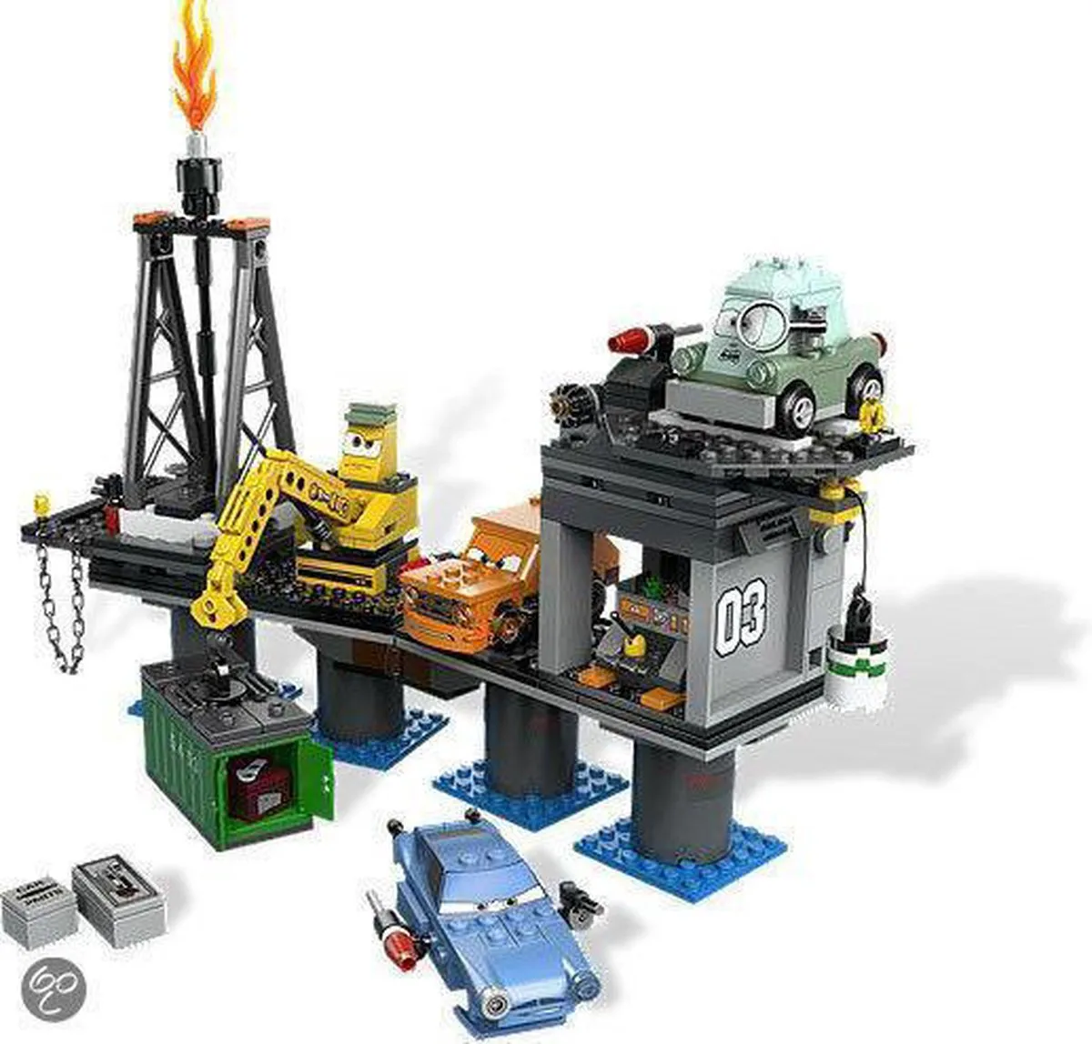LEGO Cars 2 Boorplatform Ontsnapping 9486 - 422 Stukken