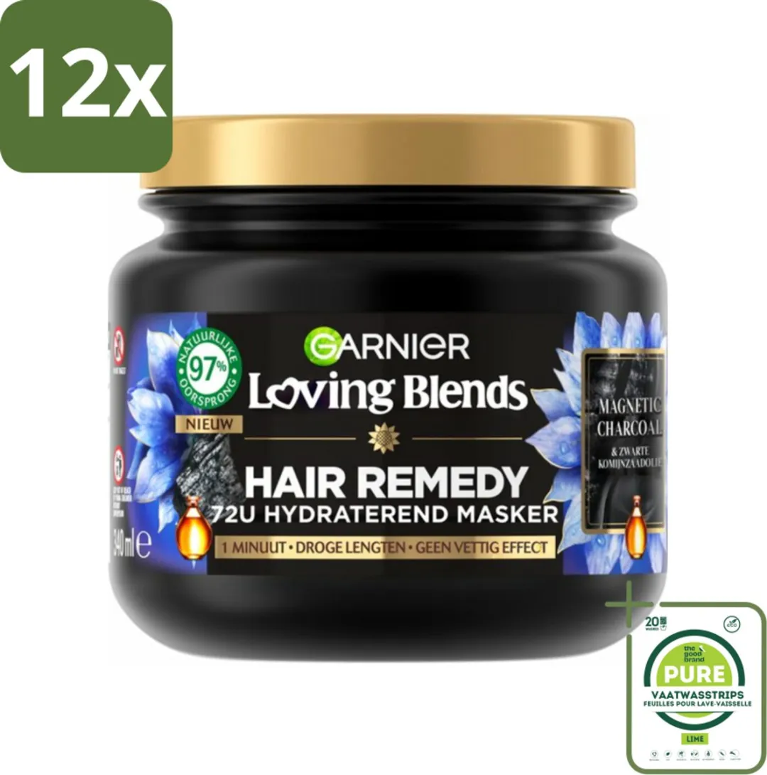 Garnier Loving Blends Magnetic Charcoal Haarmasker 340ml