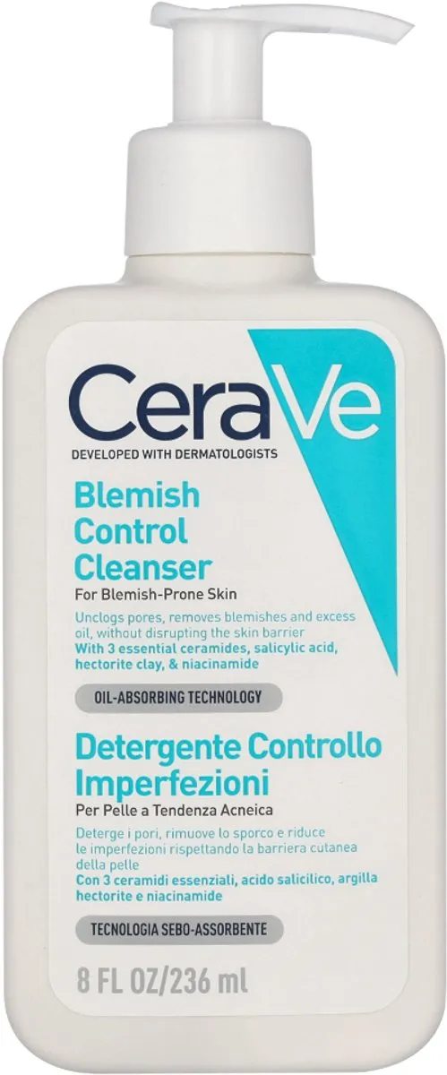 CeraVe Anti-Onzuiverheden Reinigingsgel - voor een Onzuivere Huid met Neiging tot Acne - met 2% Salicylzuur - 236ml