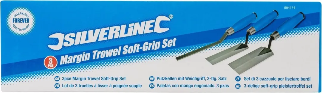 Silverline Softgrip Pleistertroffelset 3-delig - Gehard staal