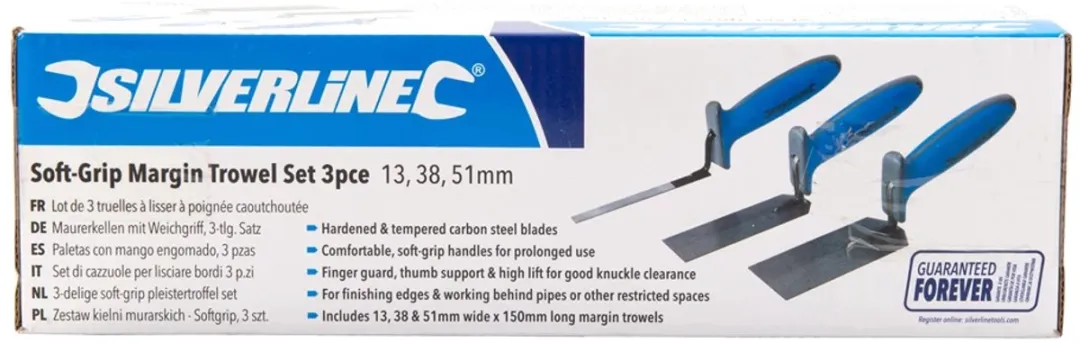 Silverline Softgrip Pleistertroffelset 3-delig - Gehard staal