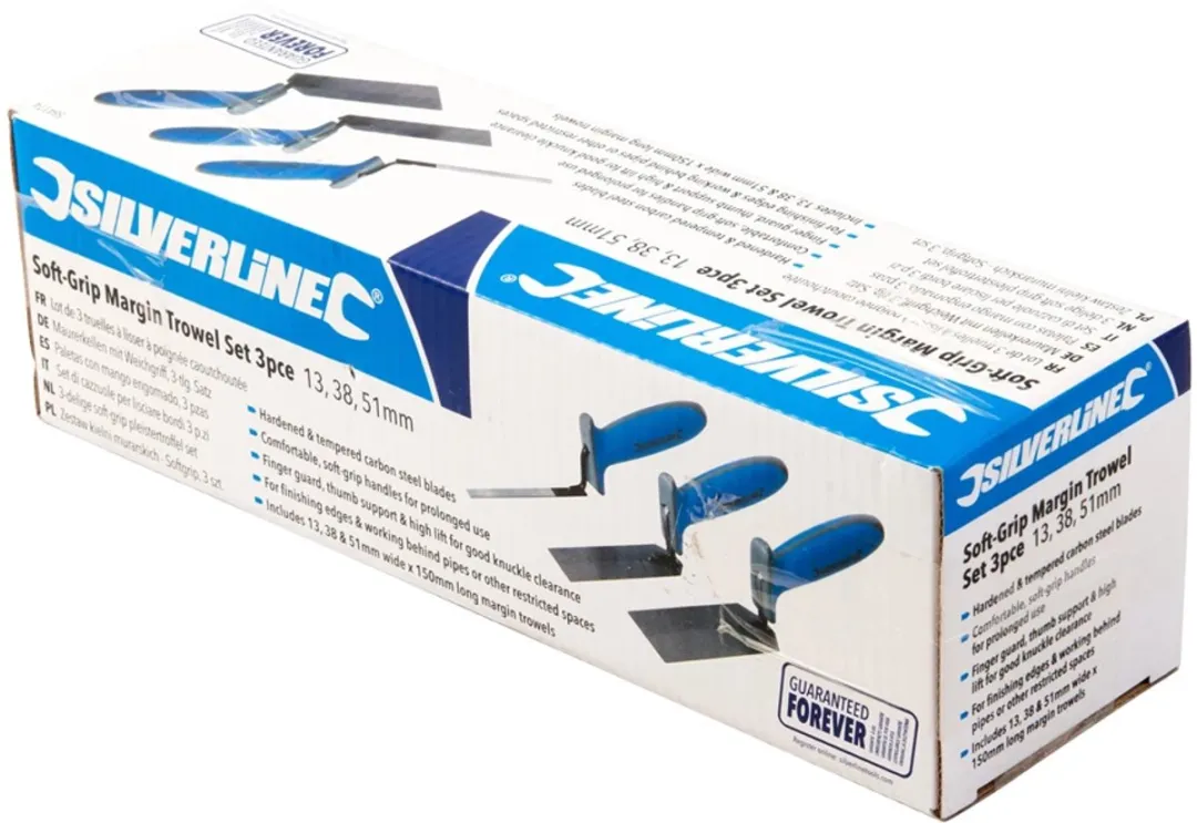 Silverline Softgrip Pleistertroffelset 3-delig - Gehard staal