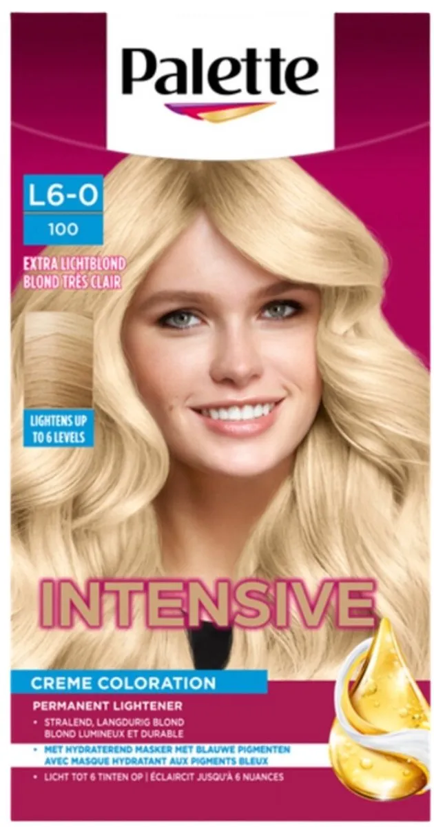 7 x Poly Palette – Haarverf – 100 Extra Licht Blond – 115 ml - Haarkleur - Blond - Haarkleuringscrème - Haarkleuringsproduct - Haarverzorging