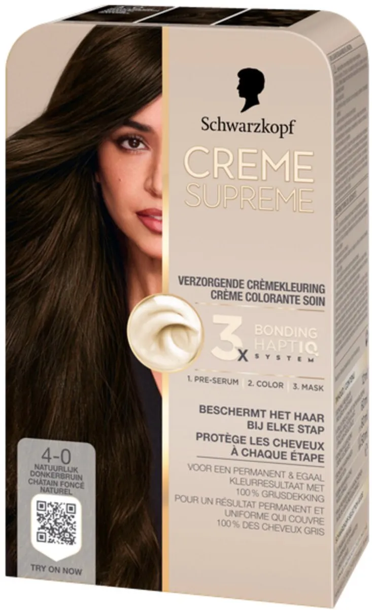 Schwarzkopf Crème Supreme 4-0 Haarkleuring 245g