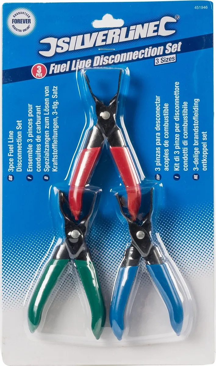 Silverline Brandstofleiding Ontkoppel Set 3-delig - Multicolor - afbeelding 3 van 3