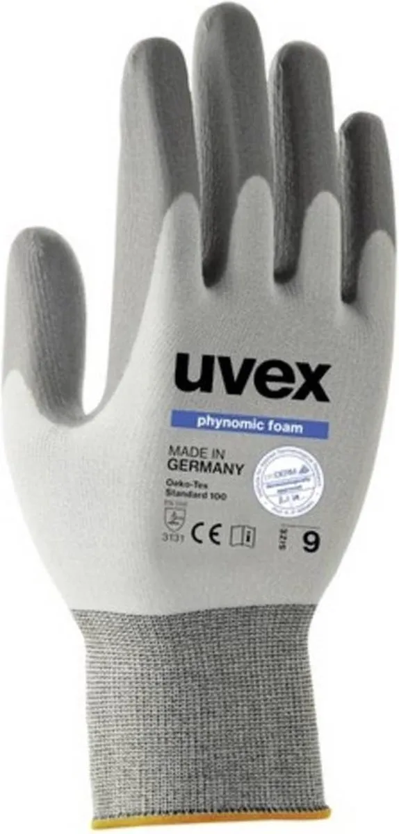 Uvex Phynomic FOAM Veiligheidshandschoen - Maat 8 - Grijs
