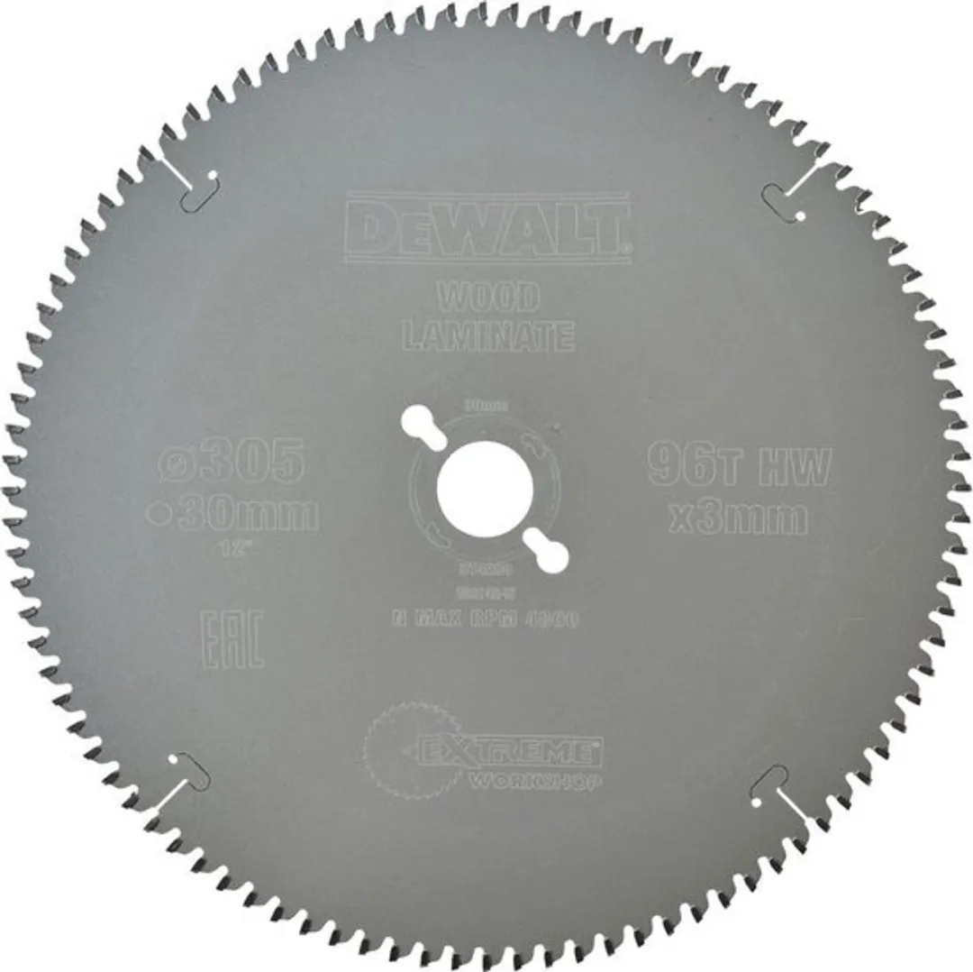 DeWALT DT4290-QZ Cirkelzaagblad 305mm 96T - Laminaat/Aluminium