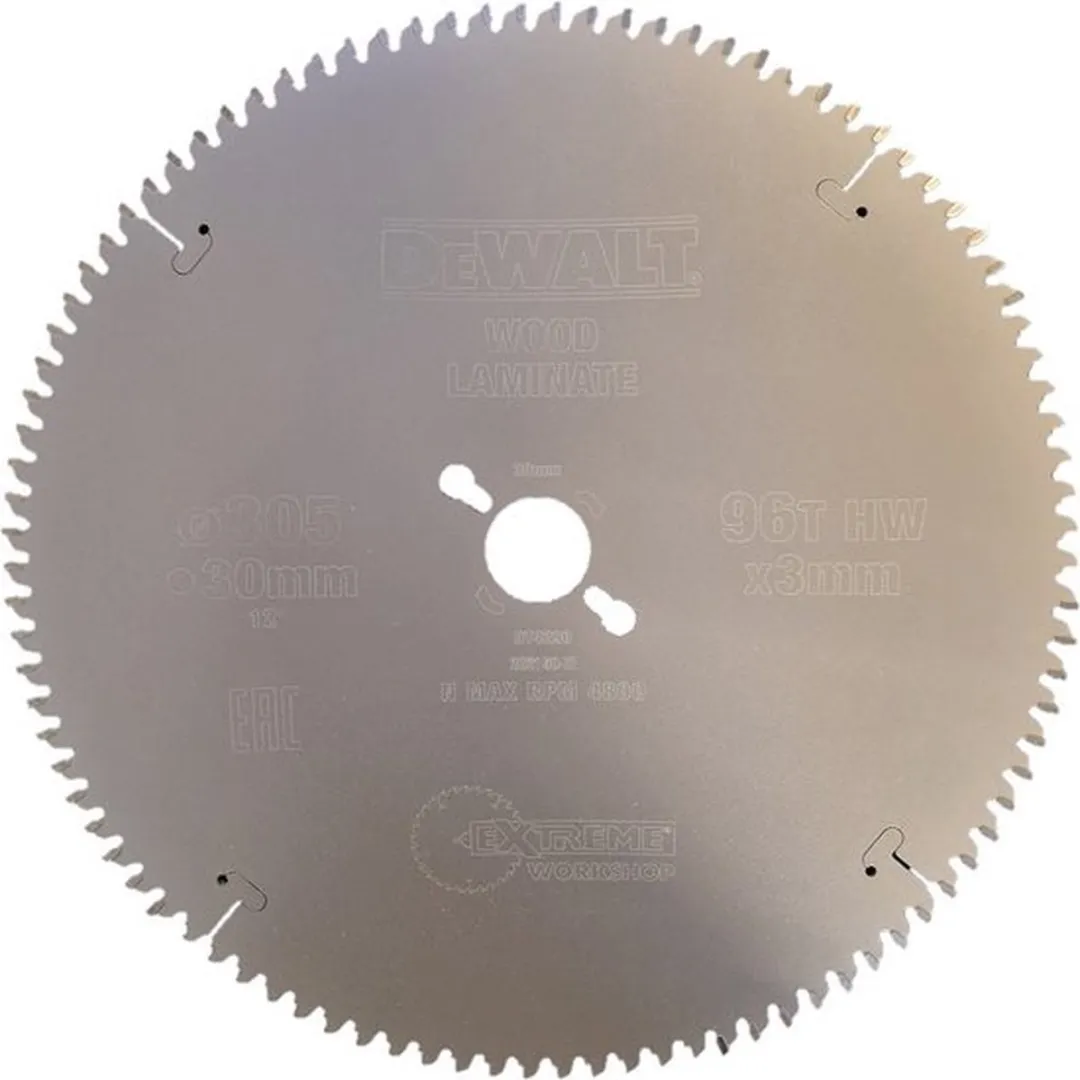 DeWALT DT4290-QZ Cirkelzaagblad 305mm 96T - Laminaat/Aluminium