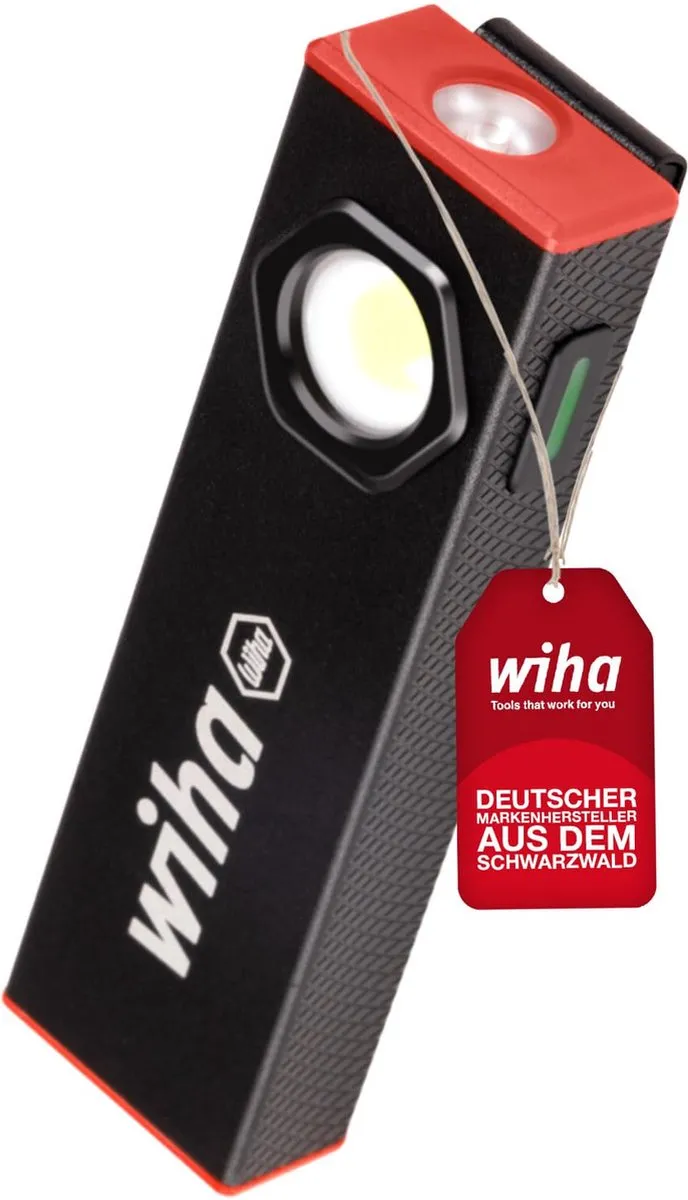 Wiha SB490PL01 Handlamp 800 lm - Zwart/Rood