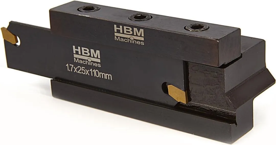 HBM 12mm Afsteekhouder met 2mm HM Wisselplaat - 3-delig