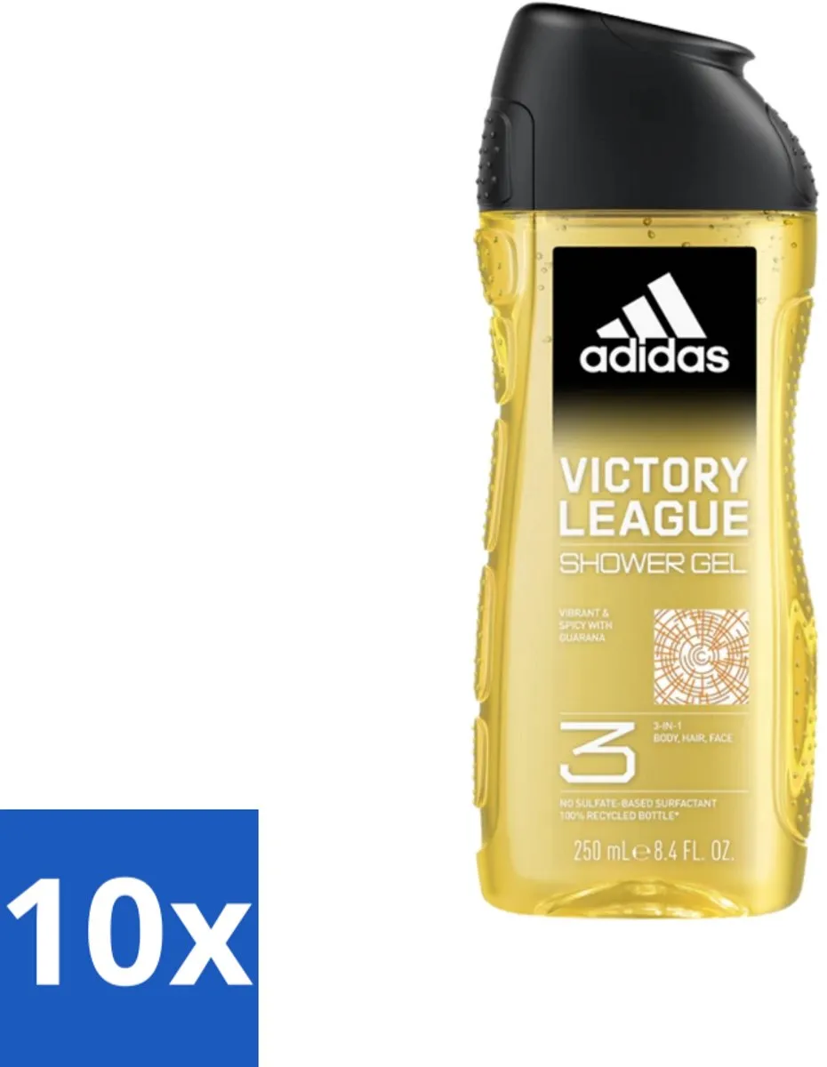 adidas Victory League Douchegel 250ml - 10 Stuks