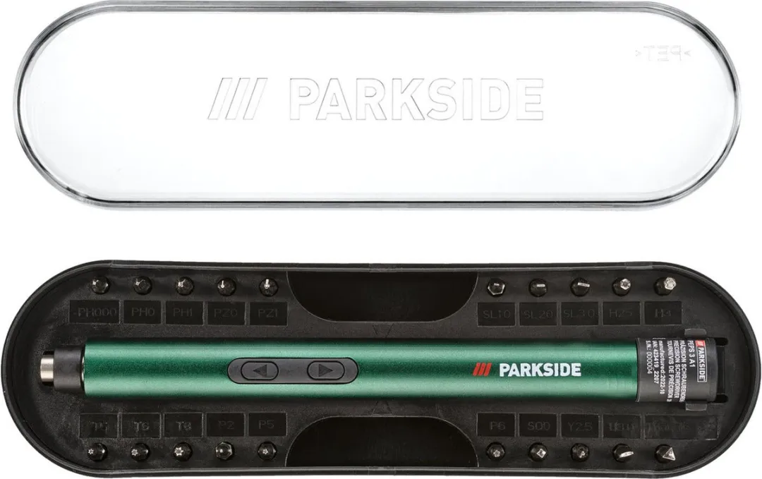 PARKSIDE Elektrische Precisie Schroevendraaier - 20 Bits - Groen