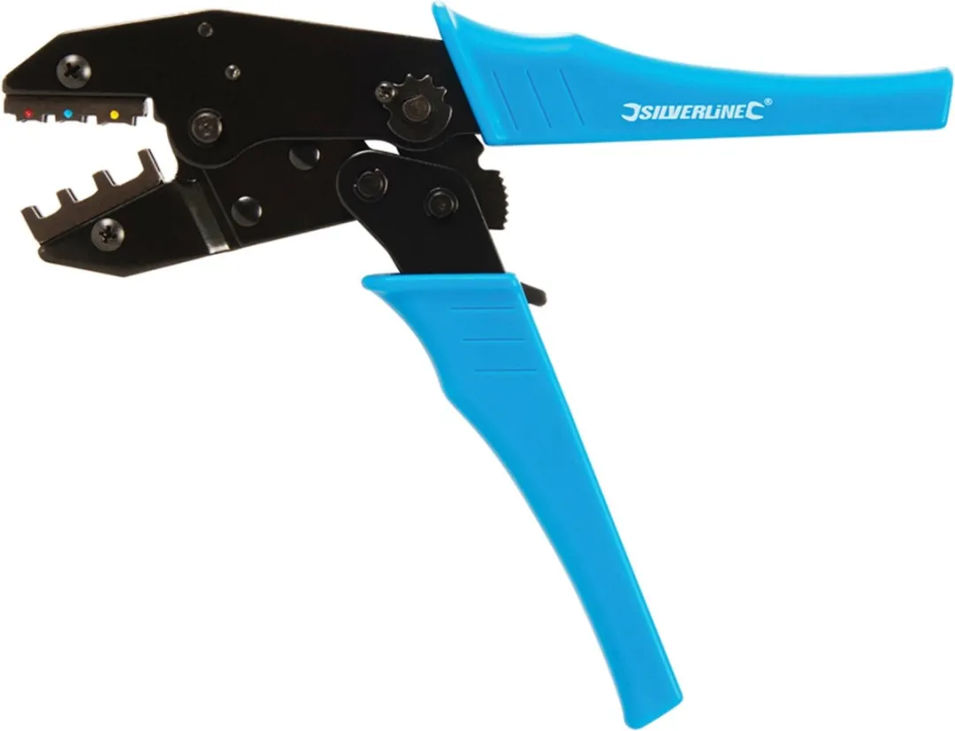 Silverline Expert Ratel Krimptang 220mm - Blauw/Zwart