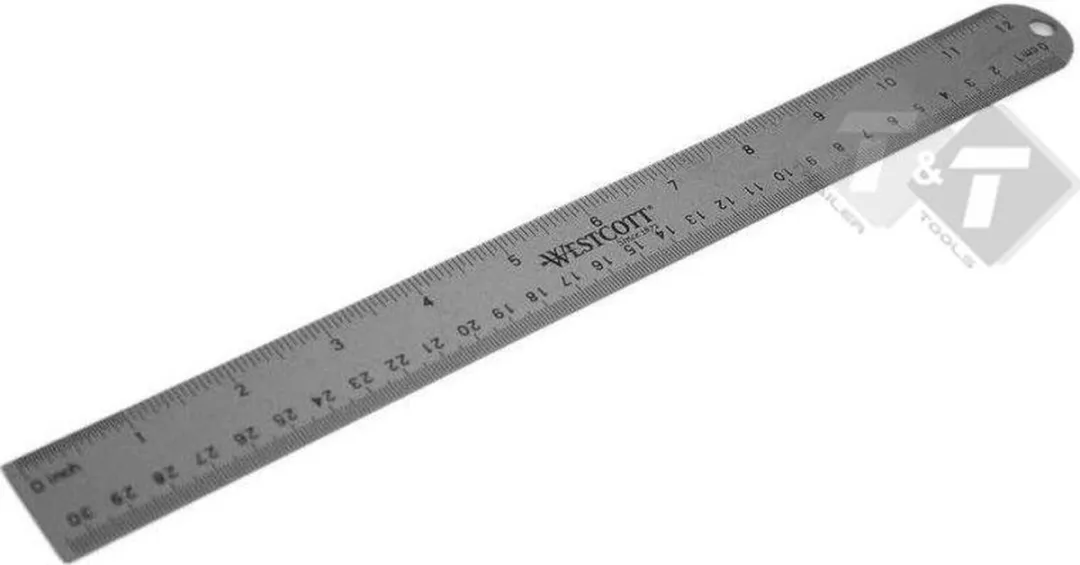 Westcott Liniaal 30cm/12 Inch Aluminium