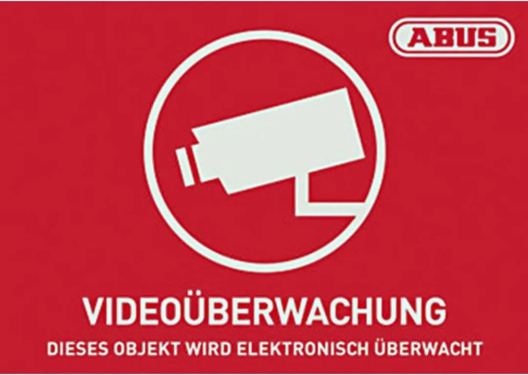 ABUS AU1421 Waarschuwingssticker Camerabewaking