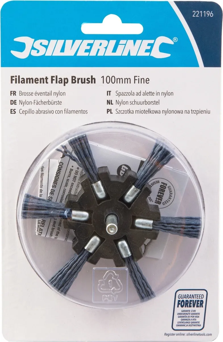 Silverline Nylon Schuurborstel 100mm - Fijn