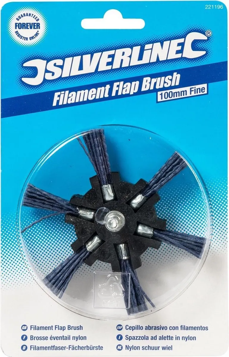 Silverline Nylon Schuurborstel 100mm - Fijn