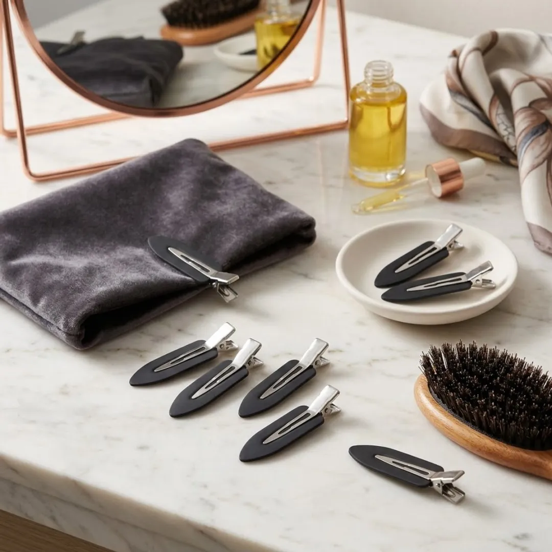 NuveX Haarclips Zwart - 8 Stuks Metal