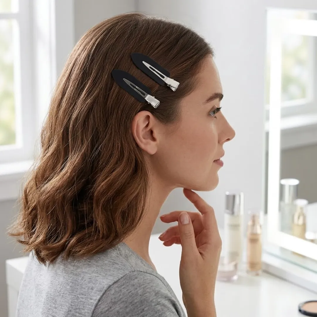 NuveX Haarclips Zwart - 8 Stuks Metal