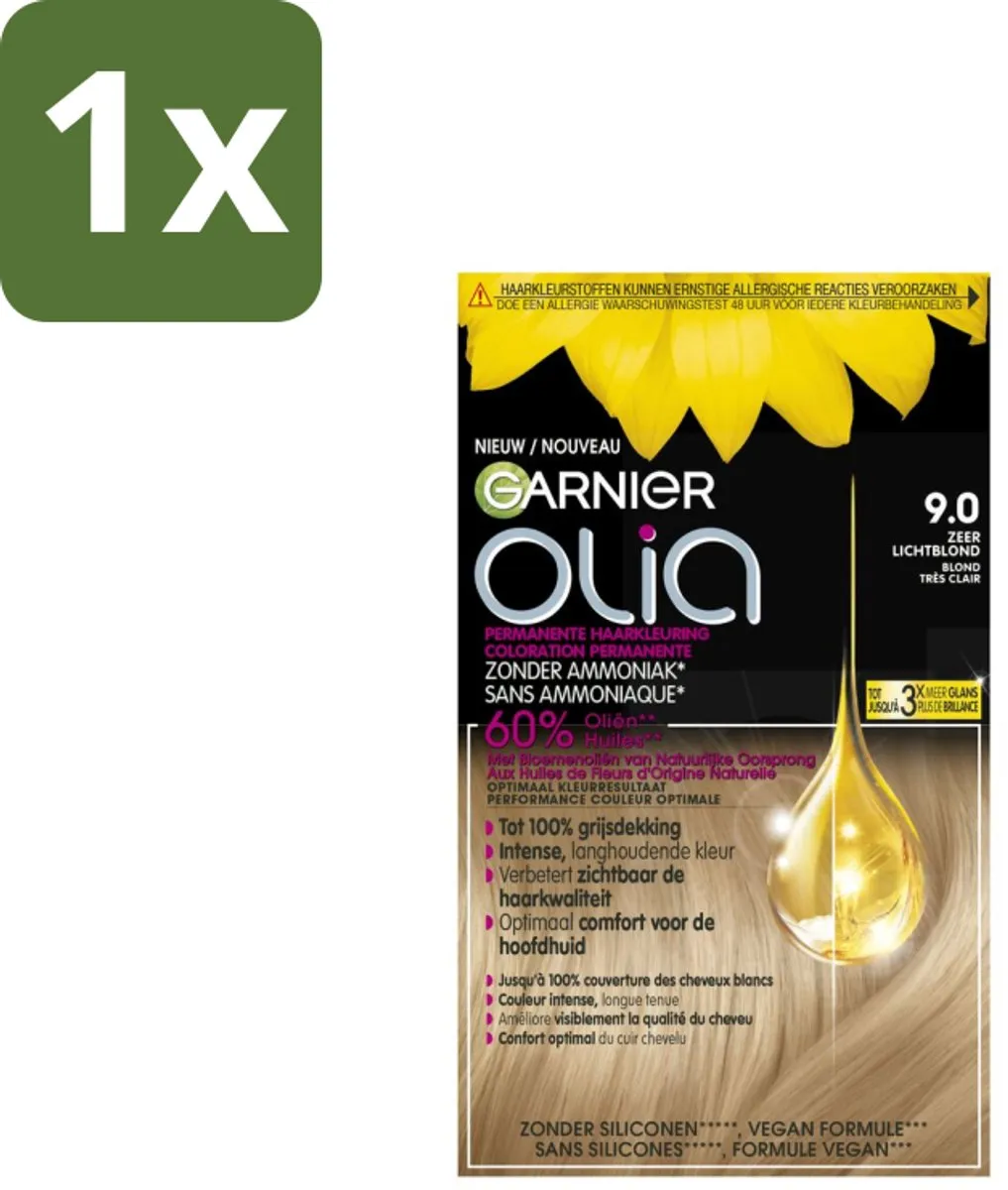 Garnier Olia 9 Permanent Haarkleuring Zeer Lichtblond 986ml
