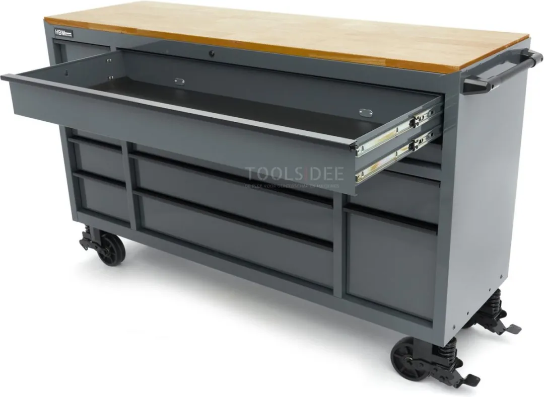 HBM Gereedschapswagen 14 Lades - 182cm Grijs