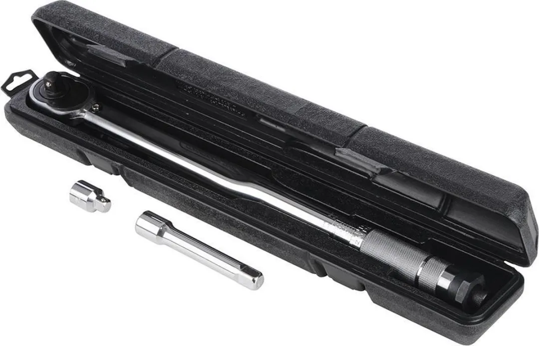 Silverline Momentsleutel 28-210 Nm - Inclusief Verlengstaaf & Adapter