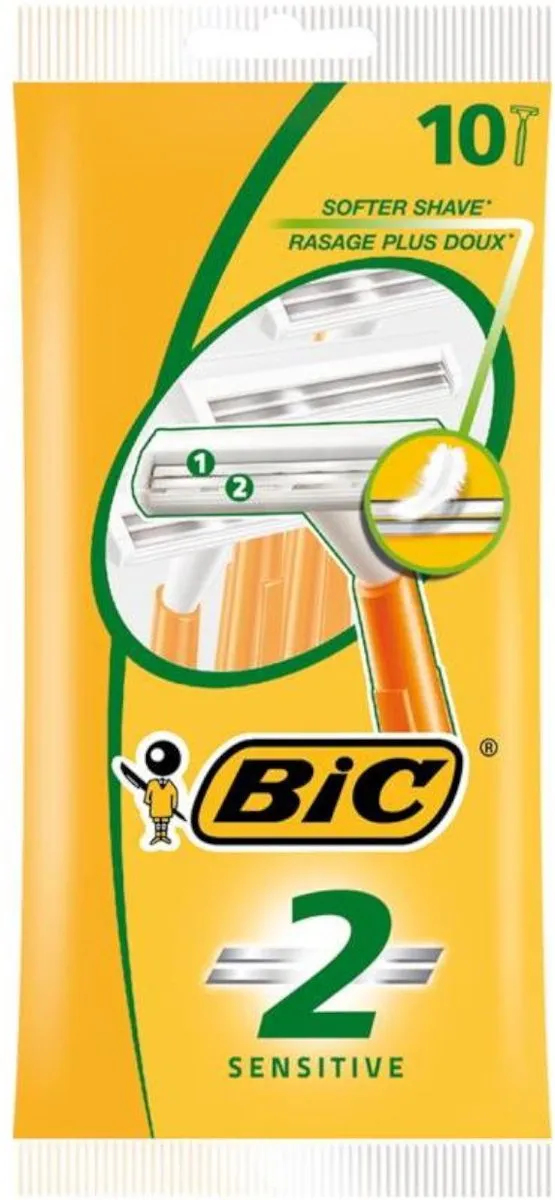 Bic 2 Sensitive Wegwerpscheermesjes - 10 Stuks