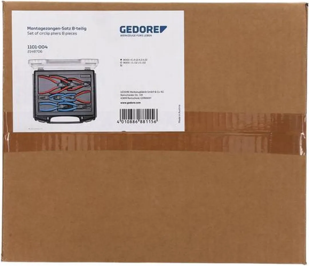 Gedore 1101-004 8-delige Borgringtangenset - 2148706