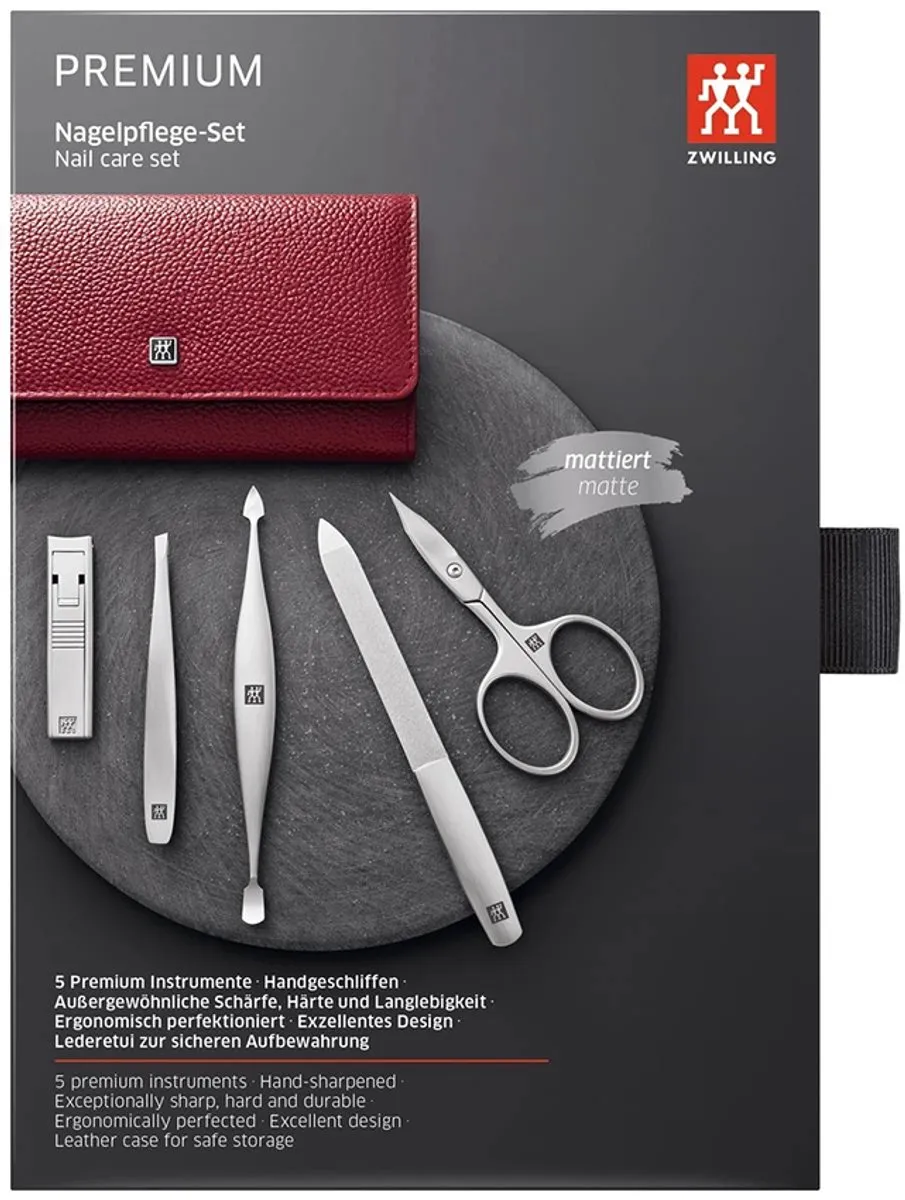 Zwilling Snap Fastener Case - 5 Stuks Rood