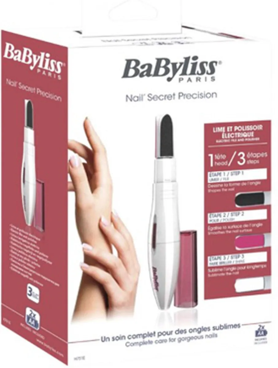 Babyliss H751E Nail Secret Precision Nagelvijl - Wit