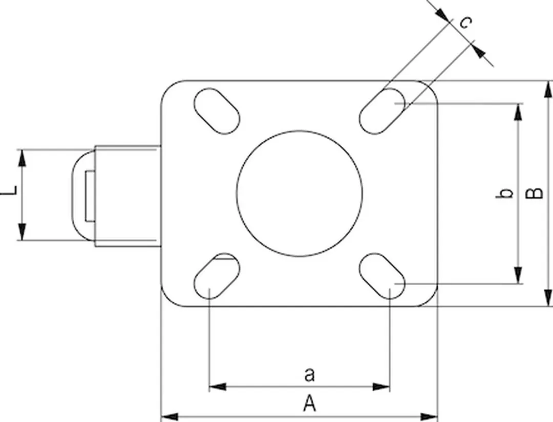 Würth Apparaatwiel 16cm - 180kg - Zwart/Zilver