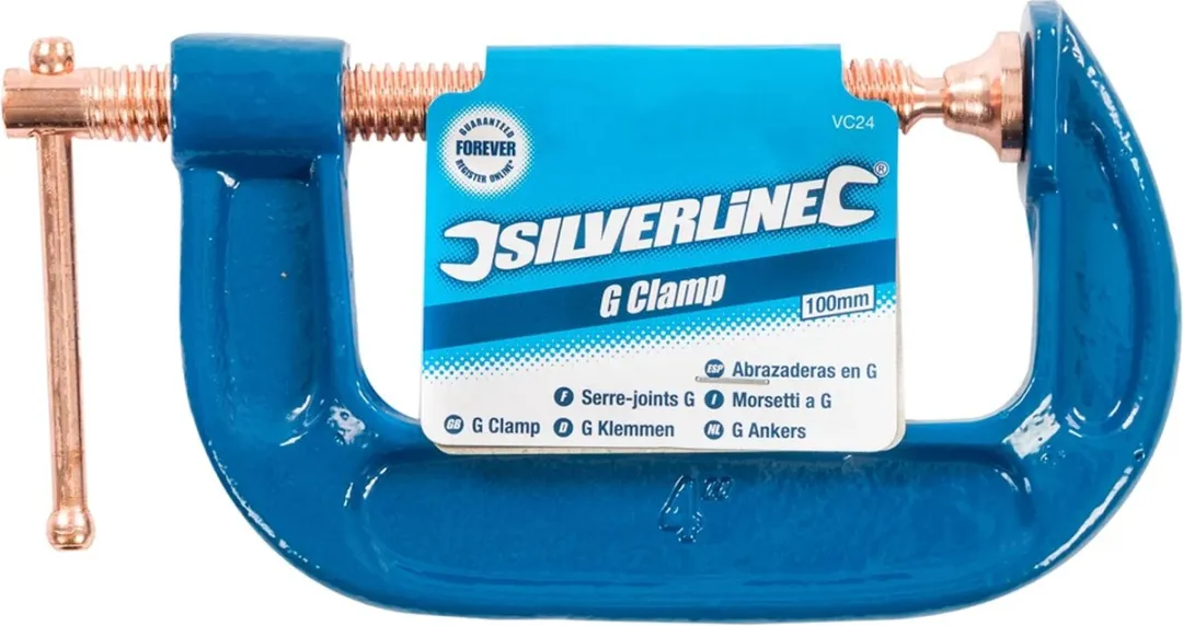 Silverline Gietijzeren G-klem 100mm