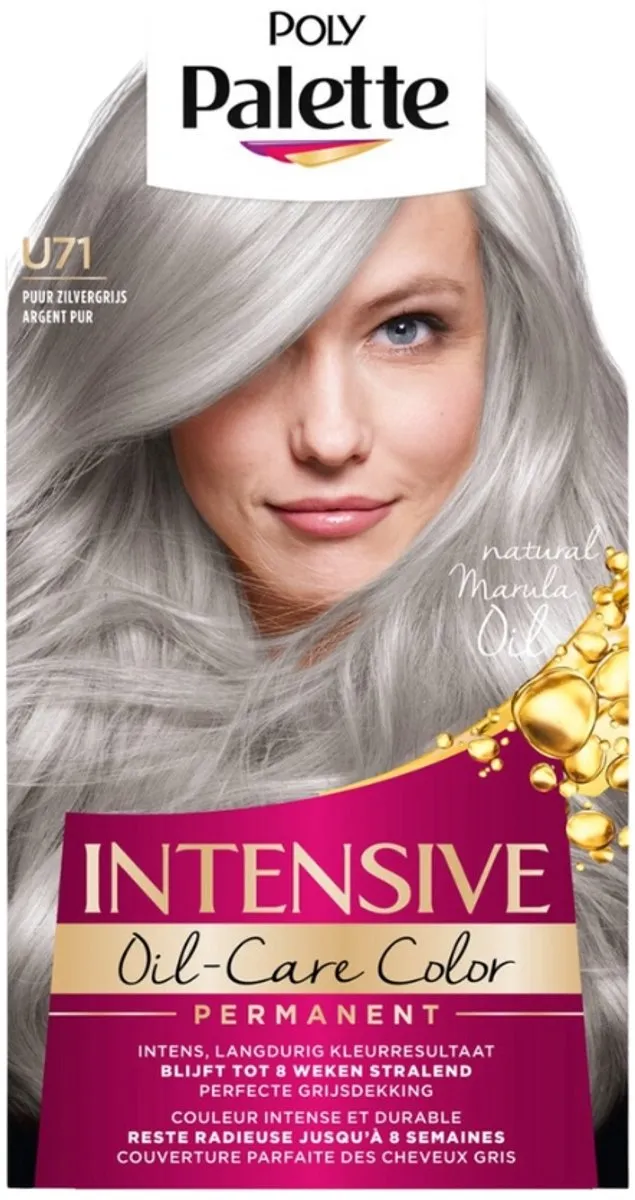 Schwarzkopf Poly Palette U71 Puur Zilvergrijs Haarverf 345ml