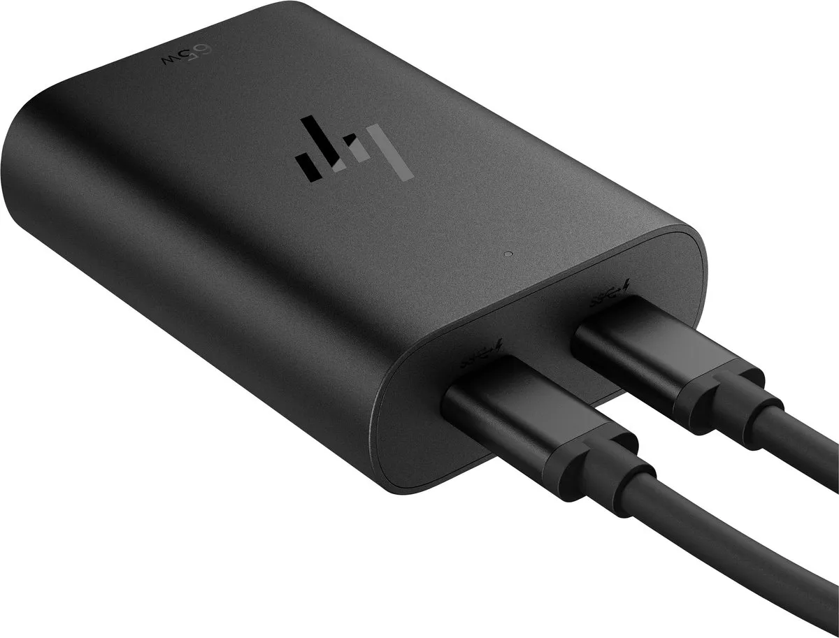 HP 65W GaN USB-C Laptoplader 600Q7AA - Zwart