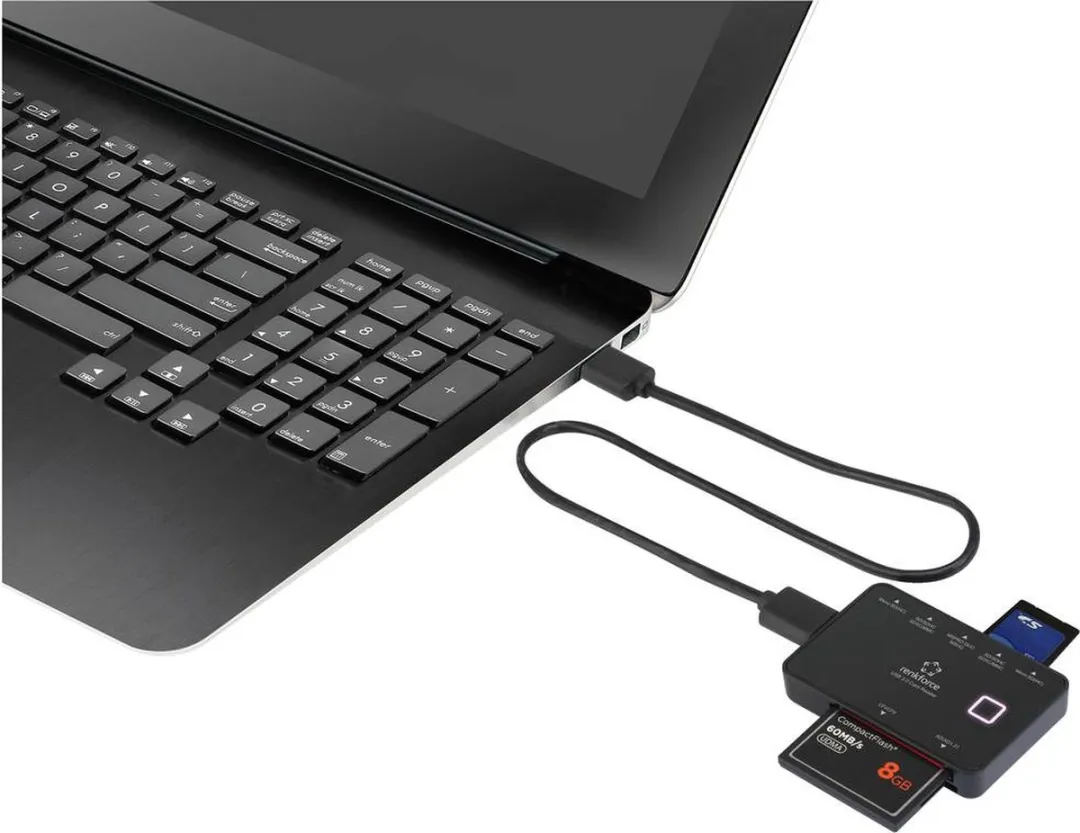 Renkforce RF-5461104 Externe Geheugenkaartlezer - USB 3.0 - Zwart
