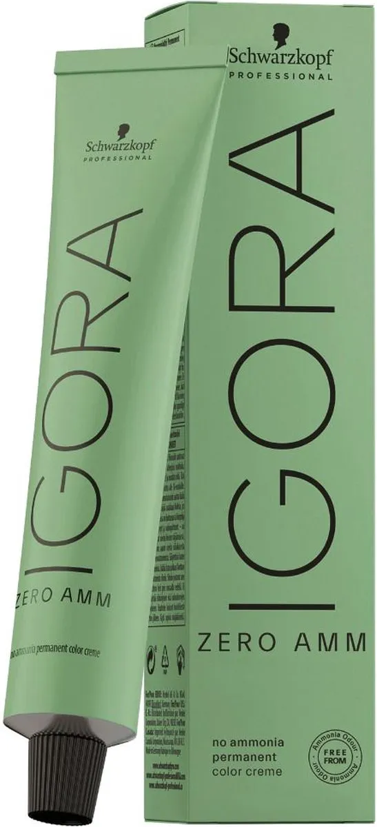 Schwarzkopf Igora Zero Amm Color Cream 60ml - Zwart
