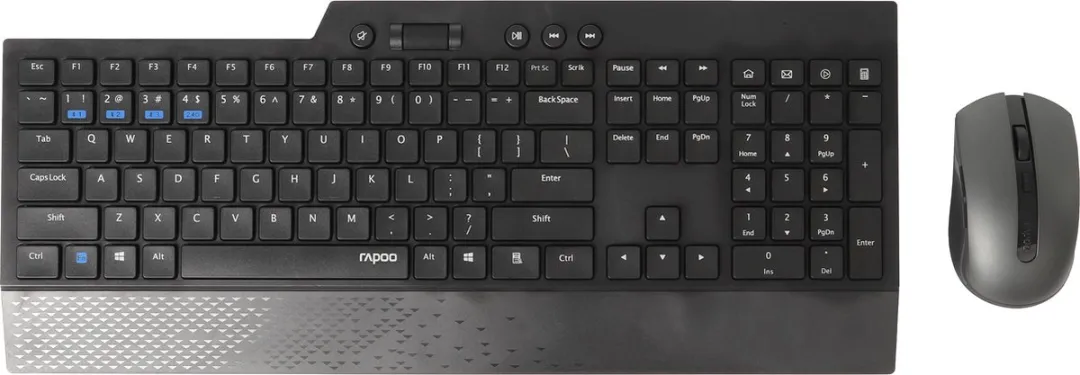 Rapoo 8200T Toetsenbord & Muis Combo - 3 Knoppen - Zwart