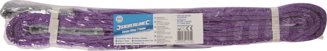 Silverline Hijsband 1 Ton 4m - Paars