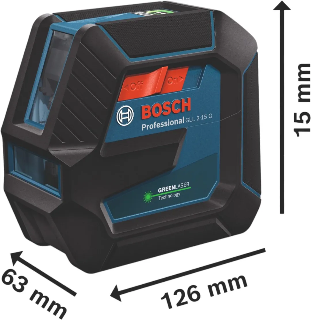 Bosch Professional GLL 2-15 G Kruislijnlaser - Groen - 0601063W02