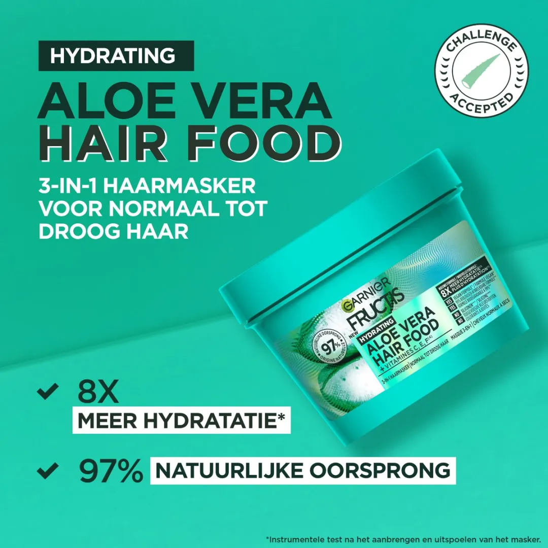 Garnier Fructis Hair Food Aloë Vera 3-in-1 Haarmasker 400ml