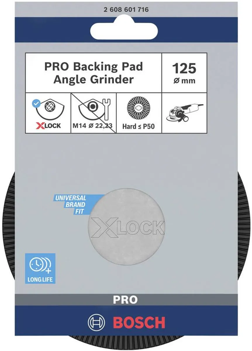Bosch Professional X-Lock Steunschijf 125mm Hard