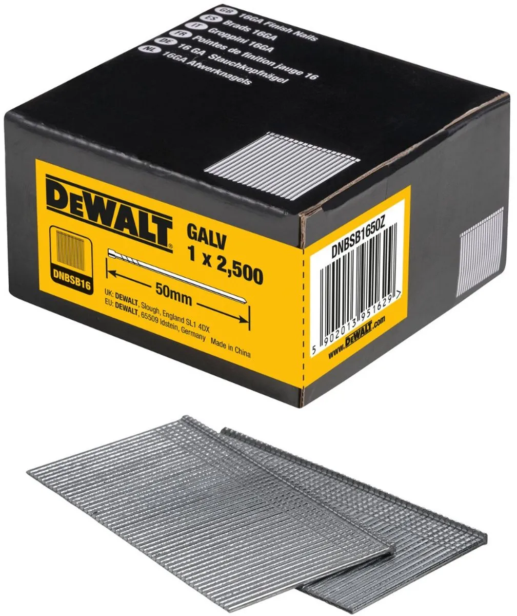 DeWalt DNBSB1650Z Spijkers 16 Gauge 1.5x50mm