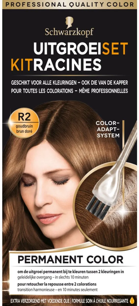 Schwarzkopf Uitgroeiset Haarverf Goudbruin R2 - 5 Stuks