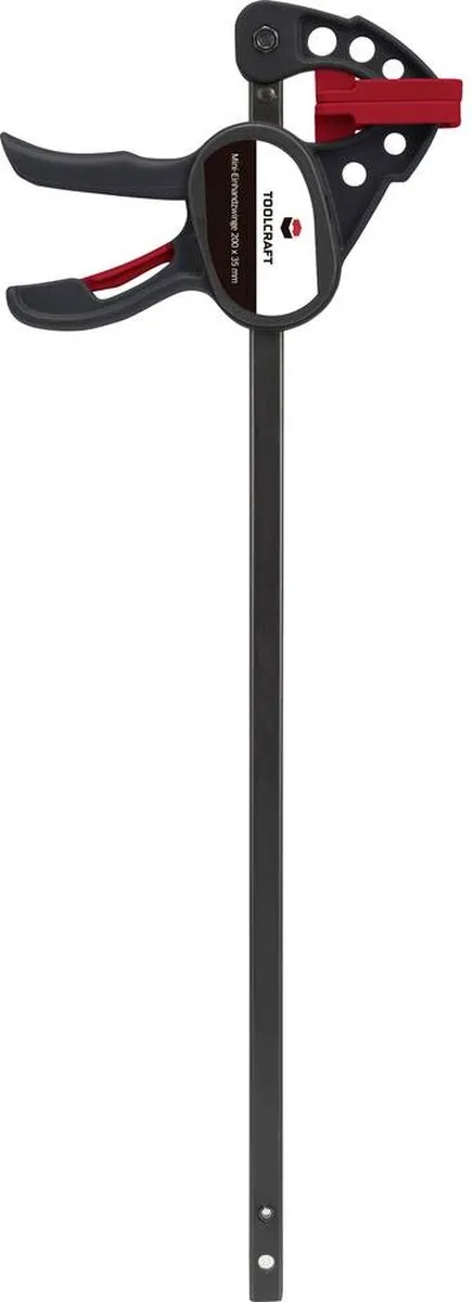 TOOLCRAFT Mini-éénhandsklem 200x35mm - 250Nm