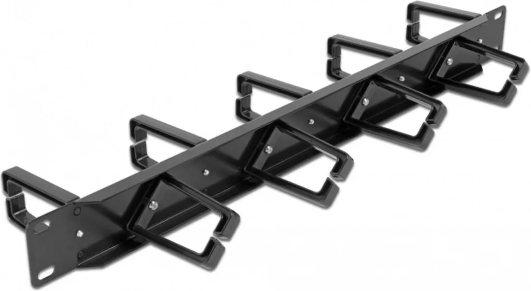 Delock 66850 Kabelbeheer Routingpaneel 19" 1U - 9 Haken - Zwart - afbeelding 4 van 4