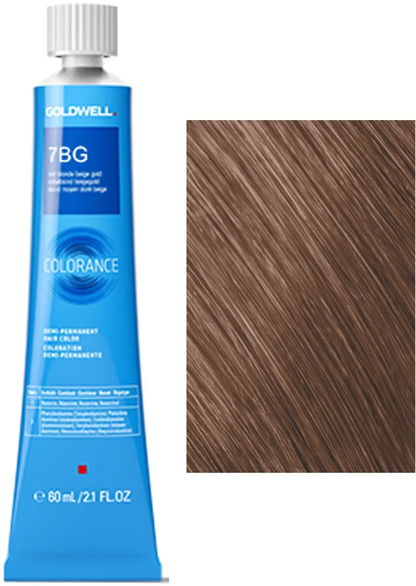 Goldwell Colorance Color Tube 7-BG Mid Blonde Beige Gold 60ml