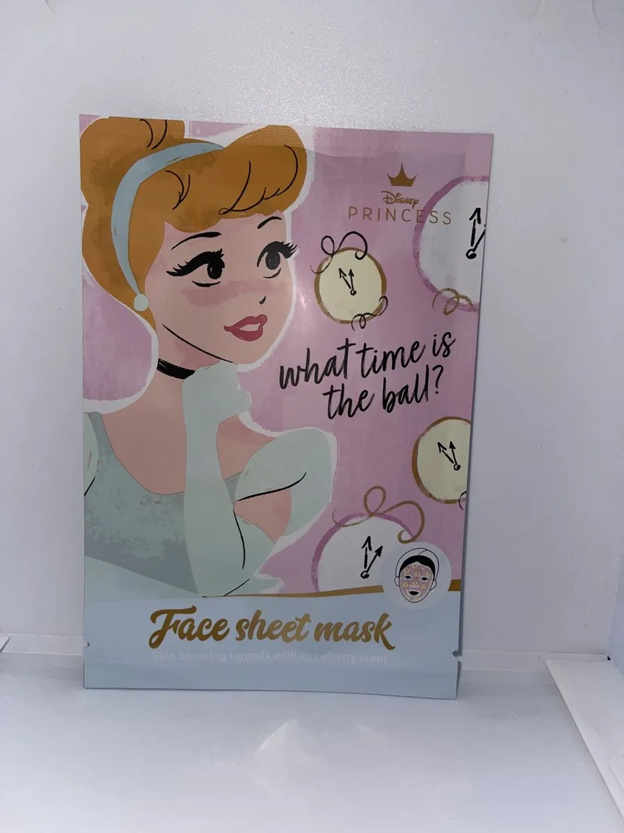 Disney Princess Assepoester Aardbeien Vegan Gezichtsmasker 23ml