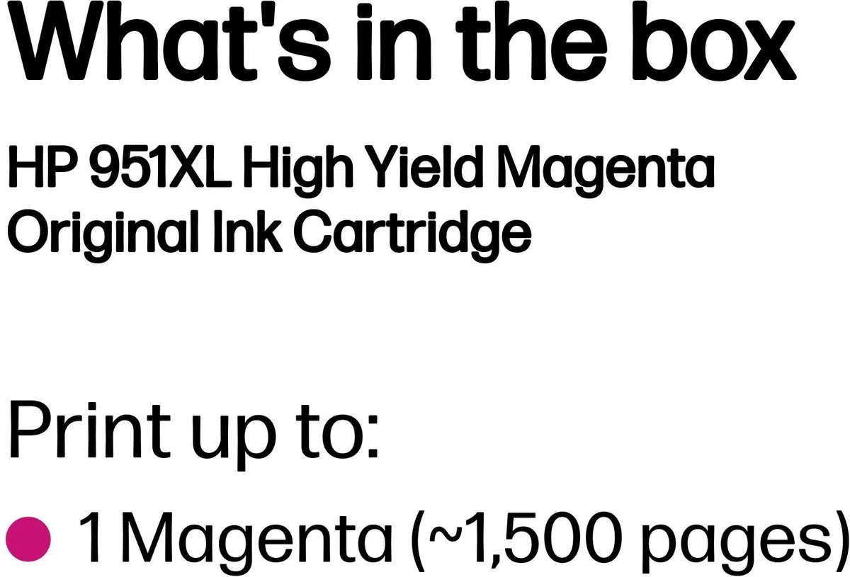 HP 951XL Magenta Inktcartridge - 17ml