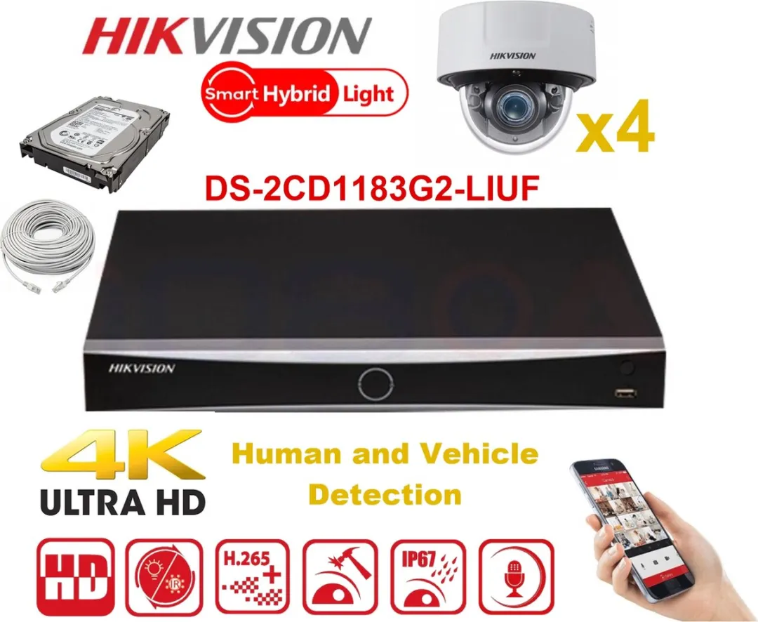 Hikvision Smart Hybrid Light IP-camerakit KITIP8MP4D