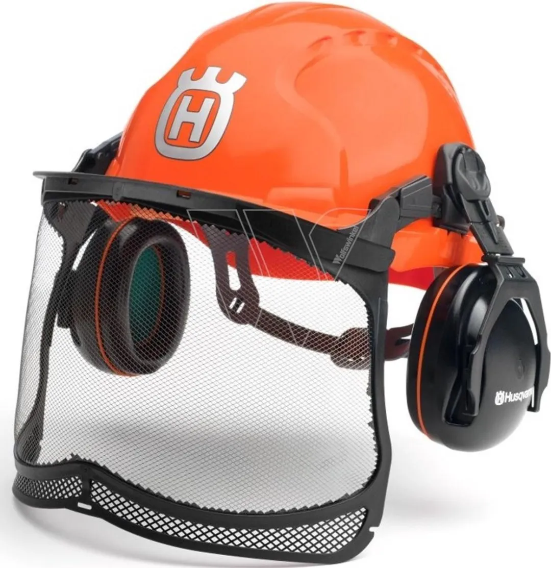 Husqvarna Classic Zaaghelm met Gezicht- en Gehoorbescherming - Oranje